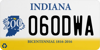 IN license plate 060DWA