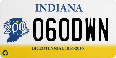IN license plate 060DWN