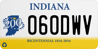 IN license plate 060DWV