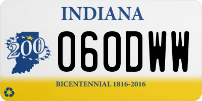 IN license plate 060DWW