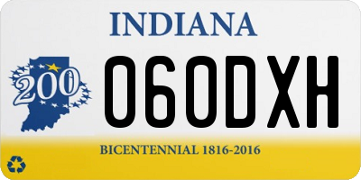 IN license plate 060DXH
