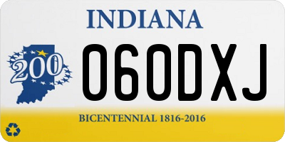 IN license plate 060DXJ