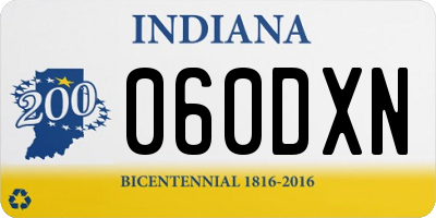 IN license plate 060DXN