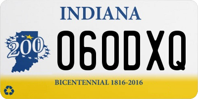 IN license plate 060DXQ