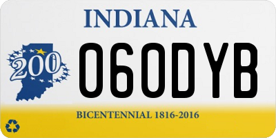 IN license plate 060DYB