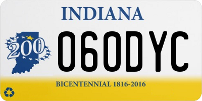 IN license plate 060DYC