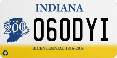 IN license plate 060DYI