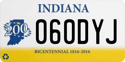 IN license plate 060DYJ