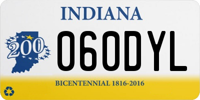 IN license plate 060DYL