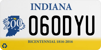 IN license plate 060DYU