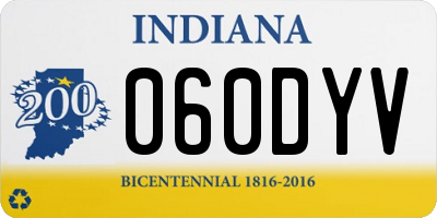 IN license plate 060DYV