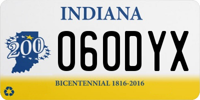 IN license plate 060DYX
