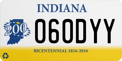 IN license plate 060DYY