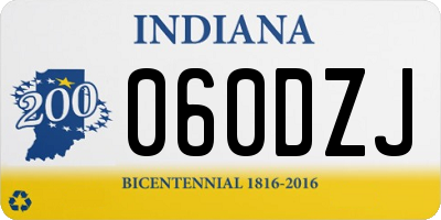 IN license plate 060DZJ