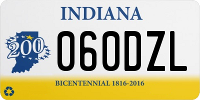IN license plate 060DZL
