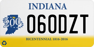 IN license plate 060DZT