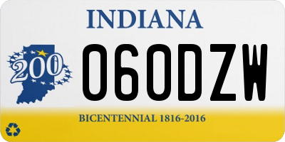 IN license plate 060DZW