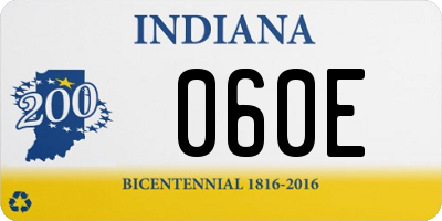 IN license plate 060E