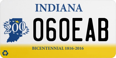 IN license plate 060EAB