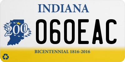 IN license plate 060EAC