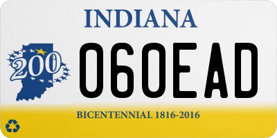 IN license plate 060EAD