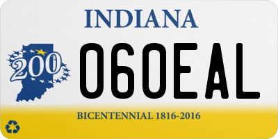 IN license plate 060EAL