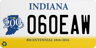 IN license plate 060EAW