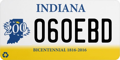 IN license plate 060EBD