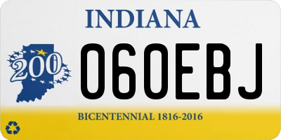 IN license plate 060EBJ