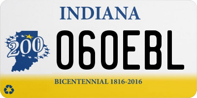 IN license plate 060EBL