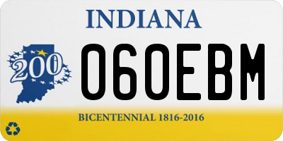 IN license plate 060EBM