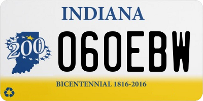 IN license plate 060EBW