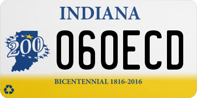 IN license plate 060ECD