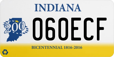 IN license plate 060ECF