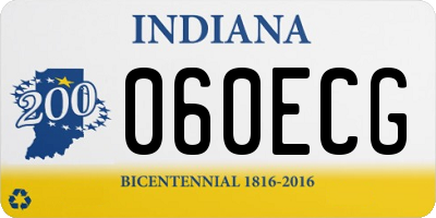 IN license plate 060ECG
