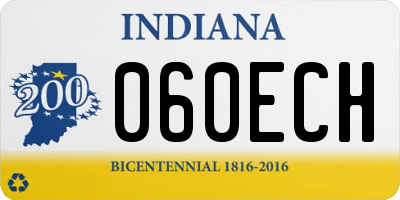 IN license plate 060ECH