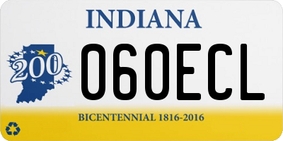 IN license plate 060ECL