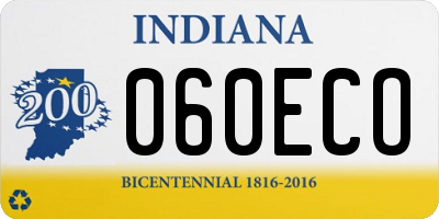 IN license plate 060ECO