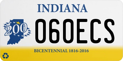 IN license plate 060ECS