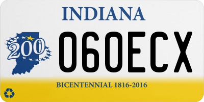 IN license plate 060ECX