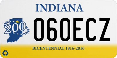 IN license plate 060ECZ