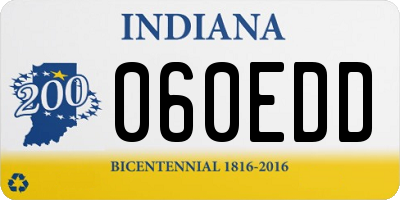 IN license plate 060EDD