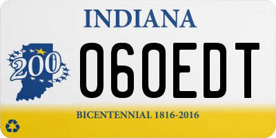 IN license plate 060EDT