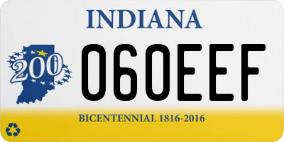 IN license plate 060EEF