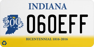 IN license plate 060EFF