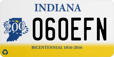 IN license plate 060EFN