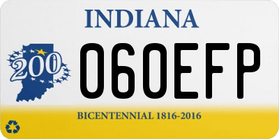 IN license plate 060EFP