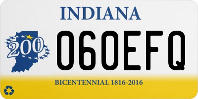 IN license plate 060EFQ