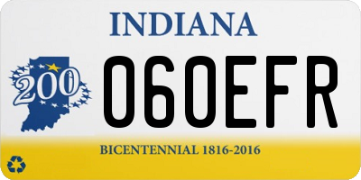 IN license plate 060EFR