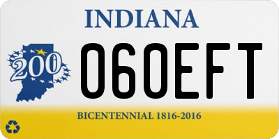 IN license plate 060EFT
